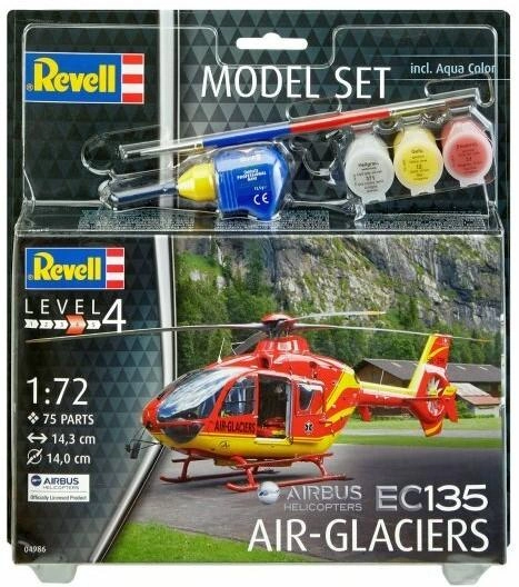 Збірна модель Revell EC 135 Air Glaciers масштаб 1:72 (4009803649863) - зображення 1