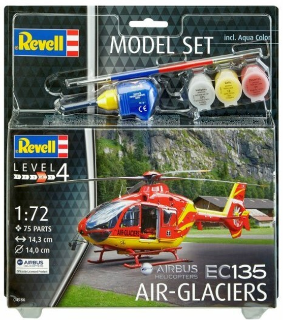 Збірна модель Revell EC 135 Air Glaciers масштаб 1:72 (4009803649863) - зображення 1