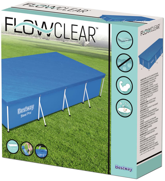 Pokrywa na basen Bestway Flowclear Steel Pro 400 x 211 cm (6942138918502) - obraz 1