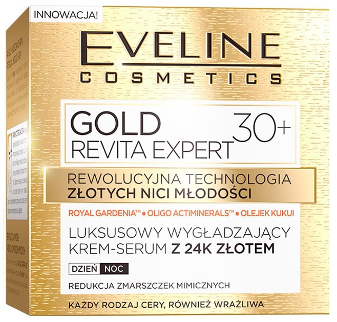 Krem-serum do twarzy Eveline Cosmetics Gold Revita Expert 50 ml (5901761965407) - obraz 2