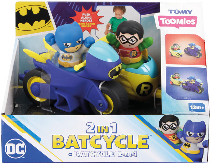 Zestaw figurek Tomy Toomies 2 w 1 Batcycle (5011666732605) - obraz 1