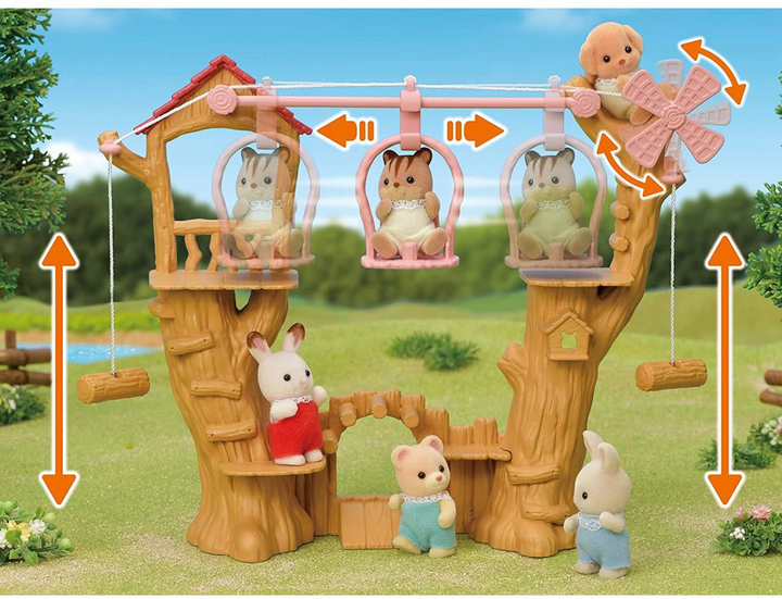 Ігровий набір Epoch Sylvanian Families Baby Ropeway Park (5054131054529) - зображення 3