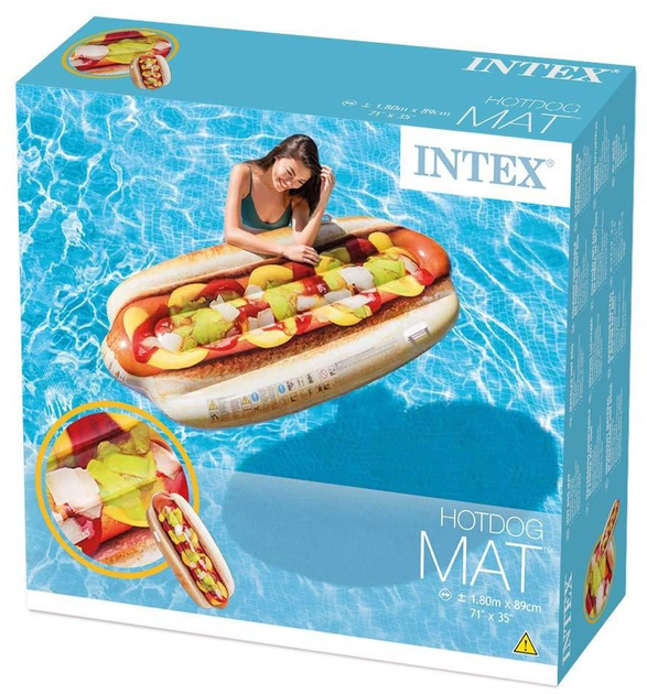 Materac dmuchany do pływania Intex Hot Dog (6941057413334) - obraz 1