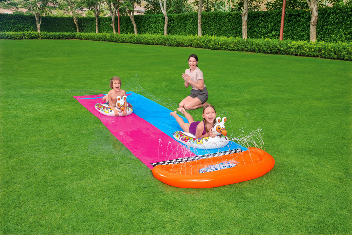Водна гірка Bestway H2O Go Llama Rama Double Race Slide Water Slide (6942138968897) - зображення 6
