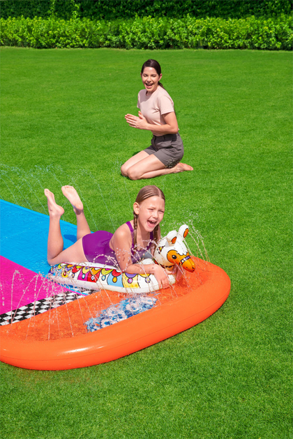 Водна гірка Bestway H2O Go Llama Rama Double Race Slide Water Slide (6942138968897) - зображення 7