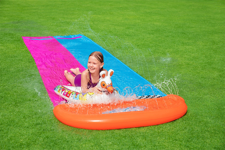 Водна гірка Bestway H2O Go Llama Rama Double Race Slide Water Slide (6942138968897) - зображення 8