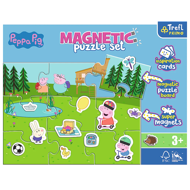 Магнітний пазл "Веселощі. Веселе поросятко (Peppa pig)", Trefl Primo (5900511931648) - зображення 3