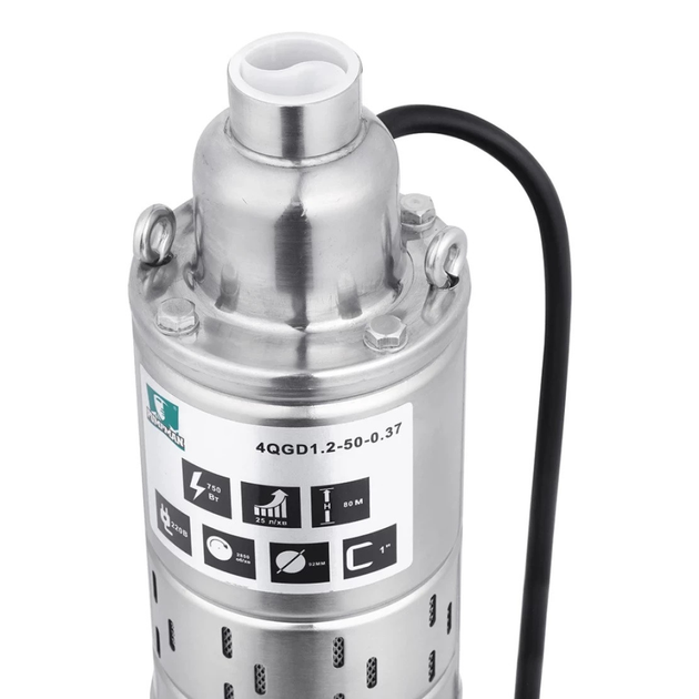Насос глибинний шнековий Pumpman 4QGD1.2-50-0.37 кВт Нmax 80 м Qmax 1,5 куб.м 370 Вт (CV029775/1) - зображення 4