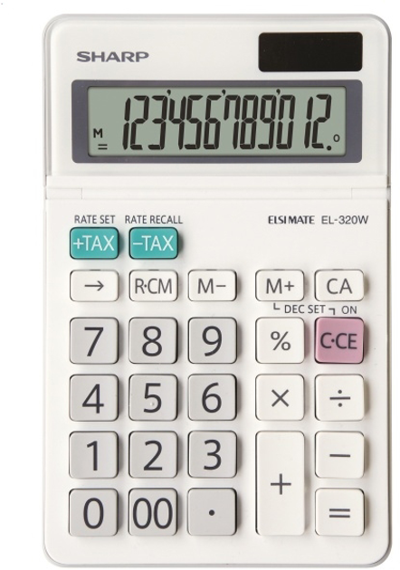 Kalkulator Sharp Desktop Elsimate White (SH-EL320WB) - obraz 1