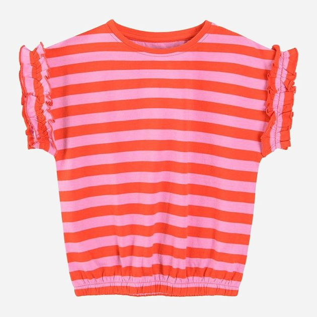 T-shirt dziecięcy dla dziewczynki Cool Club CCG2411998 122 cm Stripes (5903977270290) - obraz 1