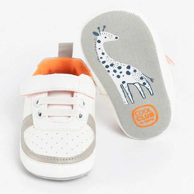 Buciki niechodki niemowlęce dla chłopca sneakersy Cool Club NBW1S22-CB34 20 Beżowe (5903977166302) - obraz 4
