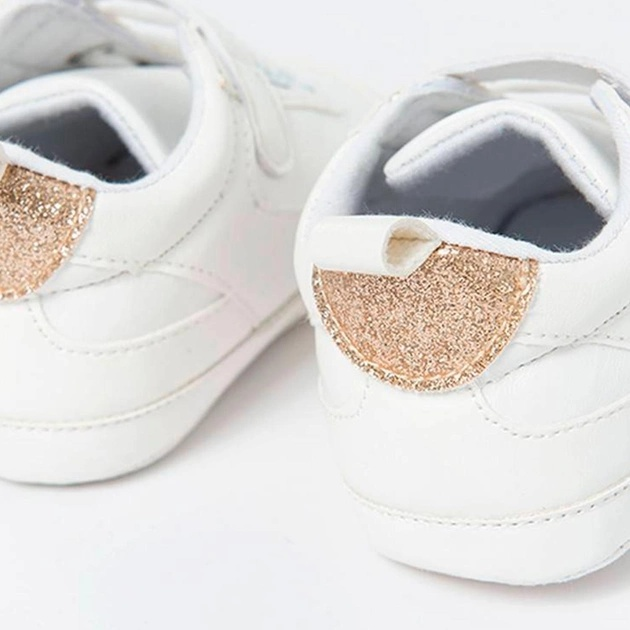 Buciki niechodki niemowlęce dla dziewczynki sneakersy Cool Club NBW1S22-CG182 20 Białe (5903977216830) - obraz 4