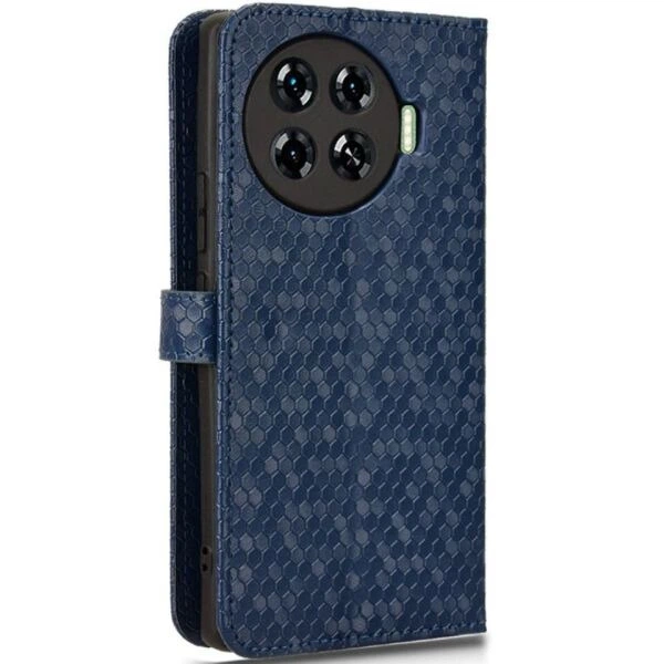Чехол Deexe Rhombus Book для TECNO Spark 20 Pro+ - Dark Blue - изображение 6