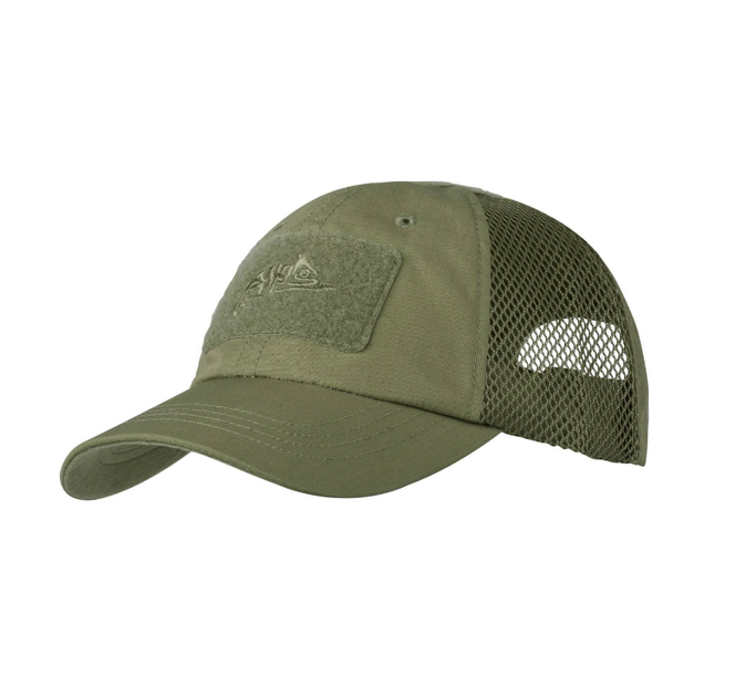 Бейсболка тактическая Helikon-tex с сеткой One size Олива BBC VENT CAP - POLYCOTTON RIPSTOP - OLIVE GREEN (CZ-BBV-PR-02) - изображение 1