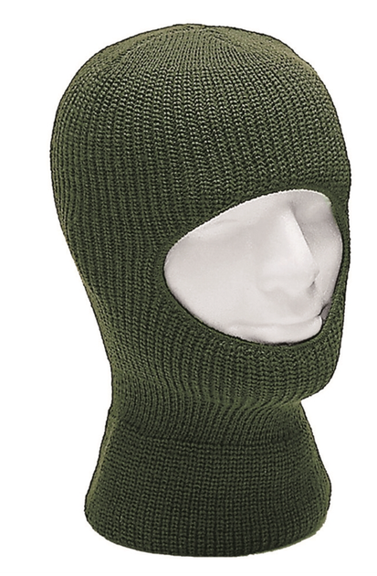 Балаклава зимова термоактивна тактична ONE SIZE Олива Mil-Tec KOPFHAUBE BALACLAVA POLYACRYL OFFEN OLIV (12111001) - зображення 1