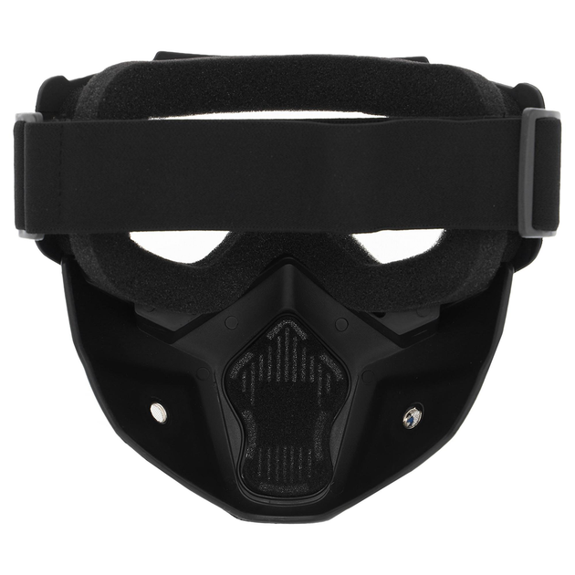 Захисна маска-трансформер окуляри пів-обличчя SP-Sport M-8584 чорний - зображення 2