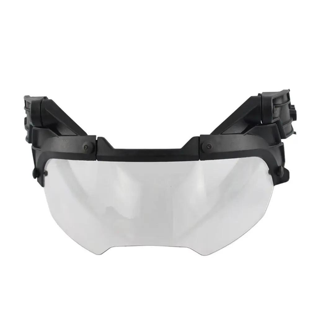Тактичні фліп окуляри Vulpo з прозорим склом (Чорний) - зображення 2