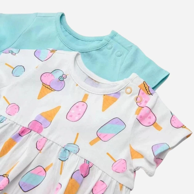 Zestaw sukienek dziecięcych dla dziewczynki 2 szt Cool Club CCG2402149-00 68 cm Wielokolorowy (5903977256461/5903977256508) - obraz 4