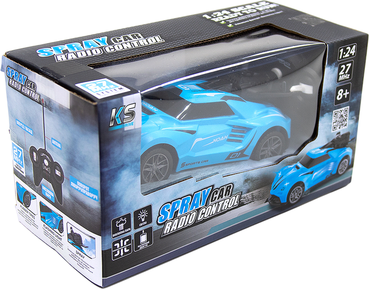 Автомобіль на радіокеруванні Sulong Toys Spray Car Sport 1:24 зі світловими ефектами та вихлопною парою Блакитний (SL-354RHBL) (6900007322270) - зображення 11