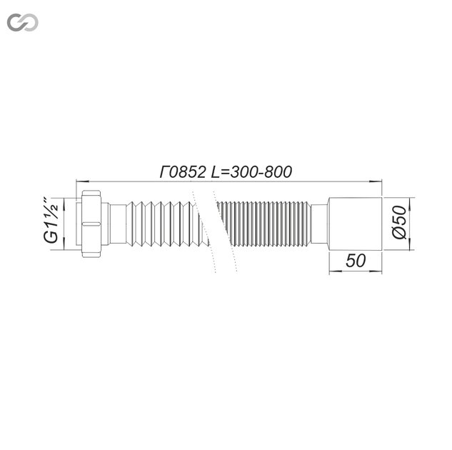 Отвод гофрированный SoloPlast Г0852, 300-800мм - изображение 2