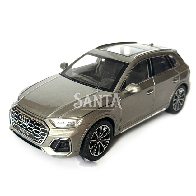 Машинка металева Audi Q5 Ауді срібло 1:24 звук світло інерція відкр двері багажник капот гумові колеса 20*8,5*8см (AP-2014) - зображення 2