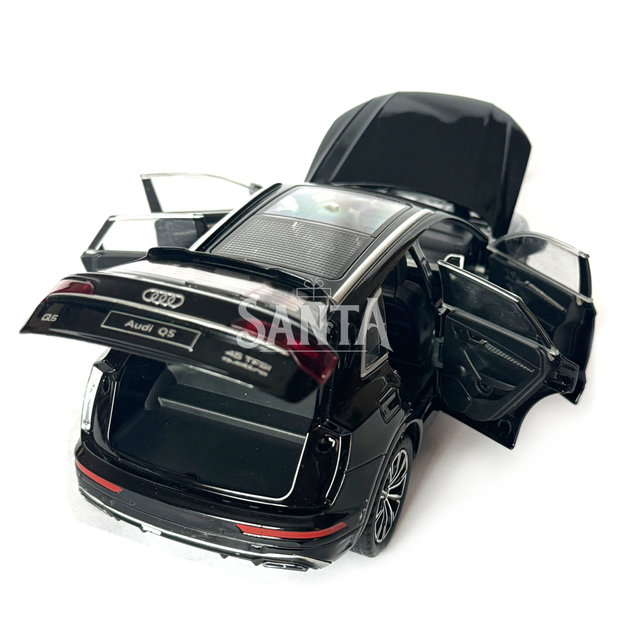 Машинка металлическая Audi Q5 Ауди черная 1:24 звук свет инерция откр двери багажник капот резиновые колеса 20*8,5*8см (AP-2014) - Фото 6 Машинка металлическая Audi Q5 Ауди черная 1:24 звук свет инерция откр двери багажник капот резиновые колеса 20*8,5*8см (AP-2014) - изображение 6