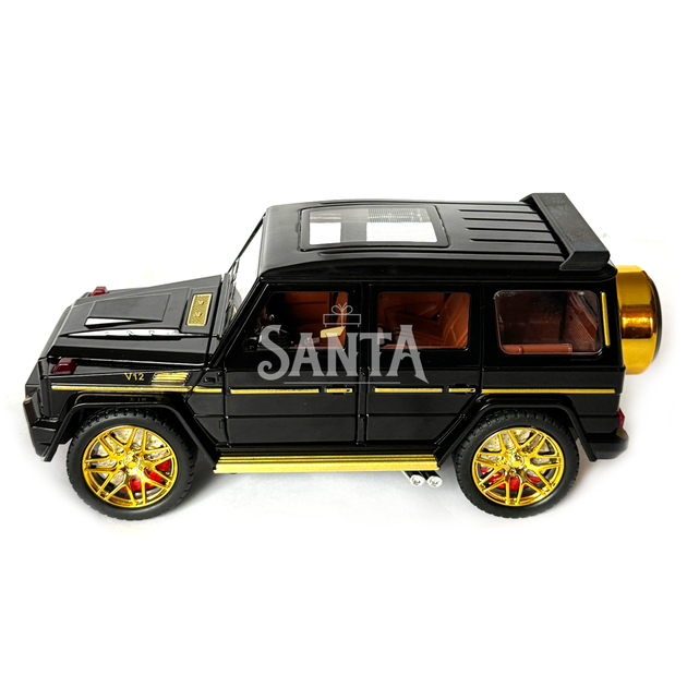 Машинка металева Mercedes-Benz G63 AMG Гелінтваген мерседес чорний 1:24 світло, інерція, відчиняються двері, багажник, капот, 22*8*9,5см (AP-1834) - зображення 2
