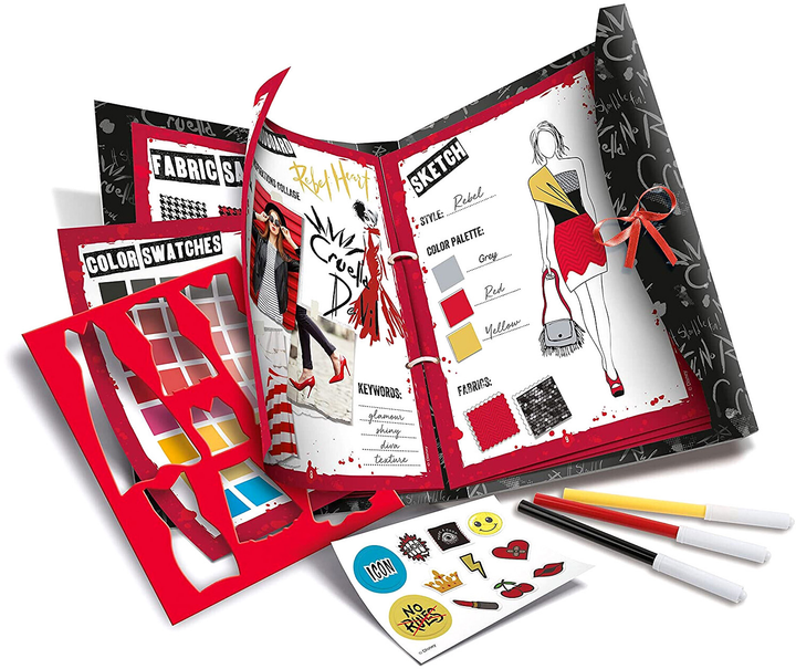 Набір для творчості Clementoni Disney Cruella Cruella Fashion Book (8005125186723) - зображення 4