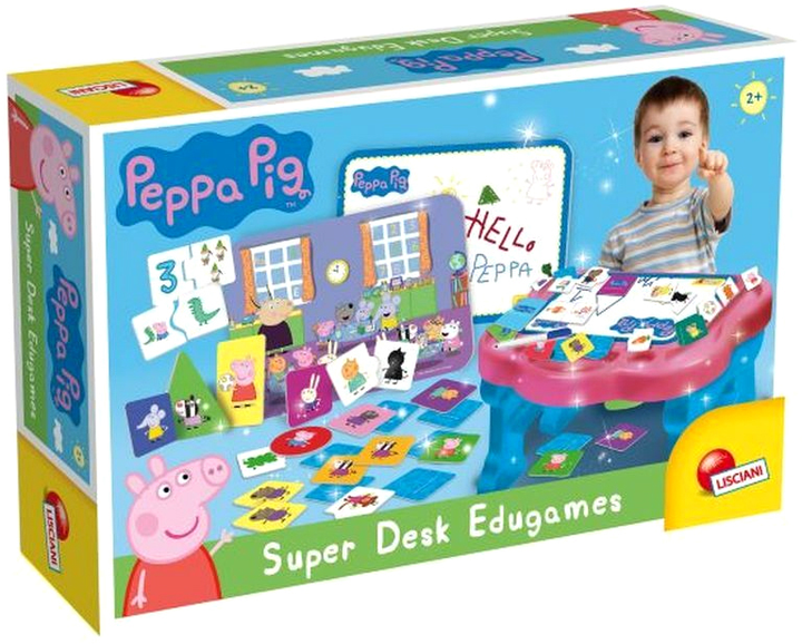 Stół rozwojowy Lisciani Peppa Pig Super Desk Edugames (8008324089208) - obraz 1