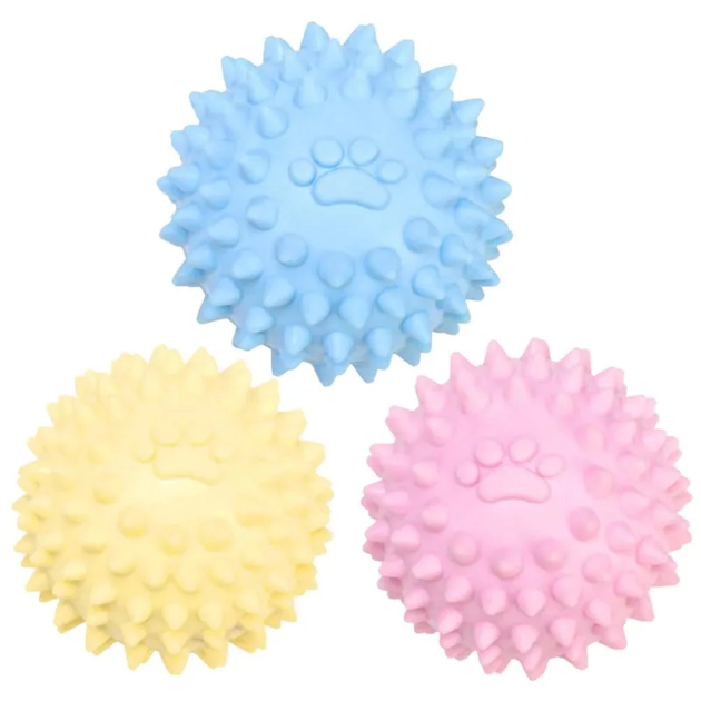 Игрушка-мяч для чистки зубов собак Spiky Dog Toy Ball, Голубой - Фото 3 Игрушка-мяч для чистки зубов собак Spiky Dog Toy Ball, Голубой - изображение 3