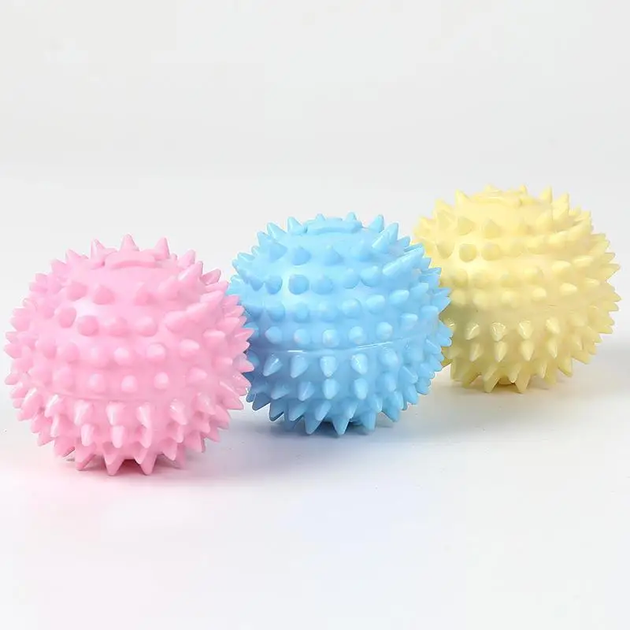 Игрушка-мяч для чистки зубов собак Spiky Dog Toy Ball, Голубой - Фото 4 Игрушка-мяч для чистки зубов собак Spiky Dog Toy Ball, Голубой - изображение 4