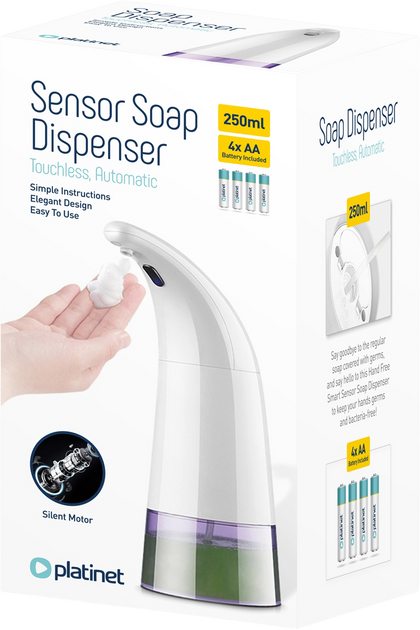 Дозатор для мила Platinet Soap Dispenser Hygienic Contactless Sensor (PHS280) - зображення 2