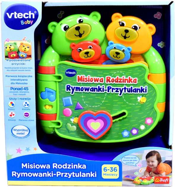 Interaktywna książka Vtech Misiowa Rodzinka Rymowanki-Przytulanki (5900511609936) - obraz 2