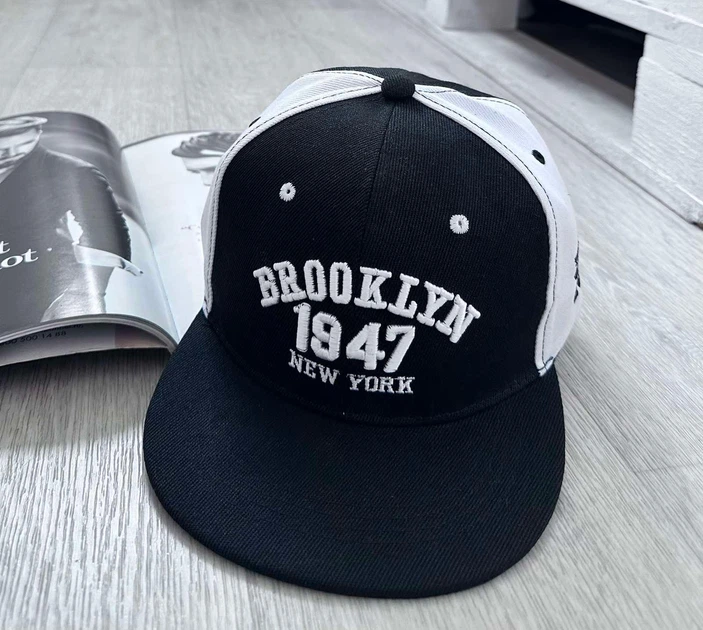 Кепка снепбек (Snapback) Brooklyn 1947 NY Черно-Белый 56-61р (9021) - Фото 3 Кепка снепбек (Snapback) Brooklyn 1947 NY Черно-Белый 56-61р (9021) - изображение 3