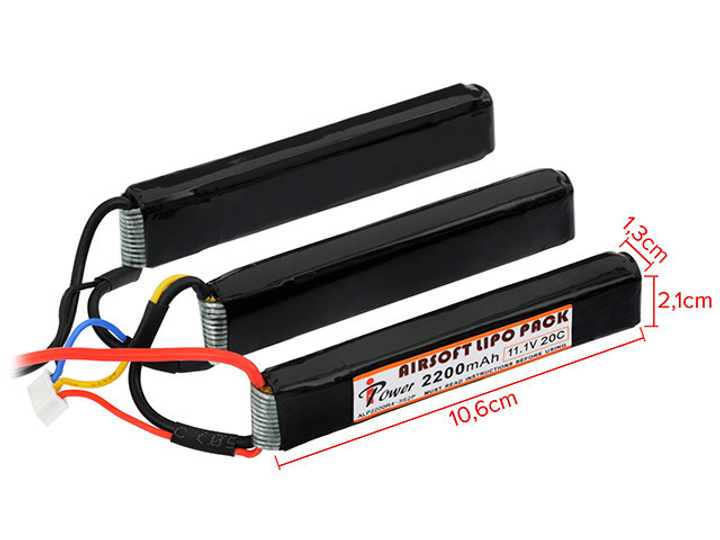 Акумулятор Li-Po 2200mAh 11,1V 20C - Deans [IPower] (для страйкбола) - зображення 2