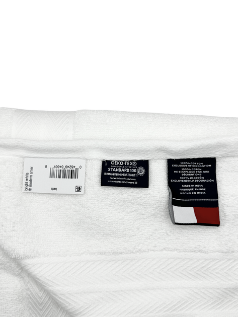 Полотенце махровое Tommy Hilfiger Modern American Банное 76х138 см Белое (1159801165) - Фото 5 Полотенце махровое Tommy Hilfiger Modern American Банное 76х138 см Белое (1159801165) - изображение 5