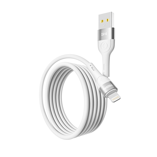 Кабель для зарядки и обмена данными USB YOKI YK-EX11 EXTRA Series USB/Lightning 12W (2.4A/5V) 1.2m White - Фото 5 Кабель для зарядки и обмена данными USB YOKI YK-EX11 EXTRA Series USB/Lightning 12W (2.4A/5V) 1.2m White - изображение 5