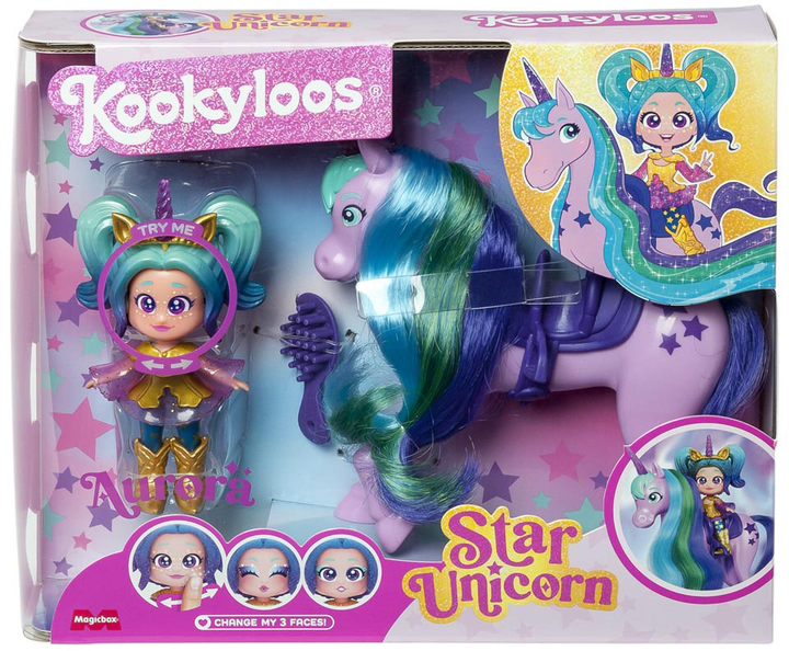 Набір фігурок Magic Box KookyLoos Star Unicorn з аксесуарами (8431618032862) - зображення 1