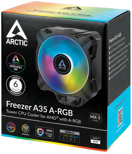 Chlodzenie procesora Arctic Cooling CPU Freezer A35 ARGB Black (ACFRE00115A) - obraz 7
