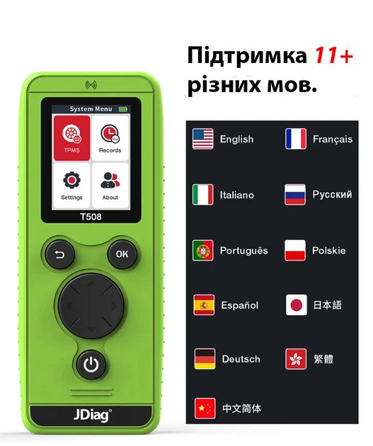 Универсальный программатор датчиков давления в шинах TMPS Relearn Tool T508 - Фото 6 Универсальный программатор датчиков давления в шинах TMPS Relearn Tool T508 - изображение 6