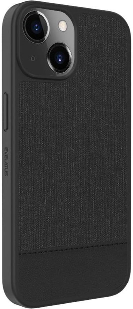 Etui plecki Evelatus Plactic Leather Magsafe Back Cover do Apple iPhone 15 Black (4752192067311) - obraz 1