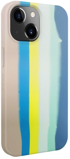 Etui plecki Evelatus Silicone Case Multi-Colored do Apple iPhone 15 Blue Pink (4752192068370) - obraz 1