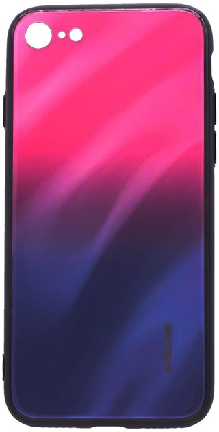 Etui plecki Evelatus Water Ripple Gradient Color Anti-Explosion Tempered Glass Case Gradient do Apple iPhone 7/8 Pink-Purple (4752192023430) - obraz 1