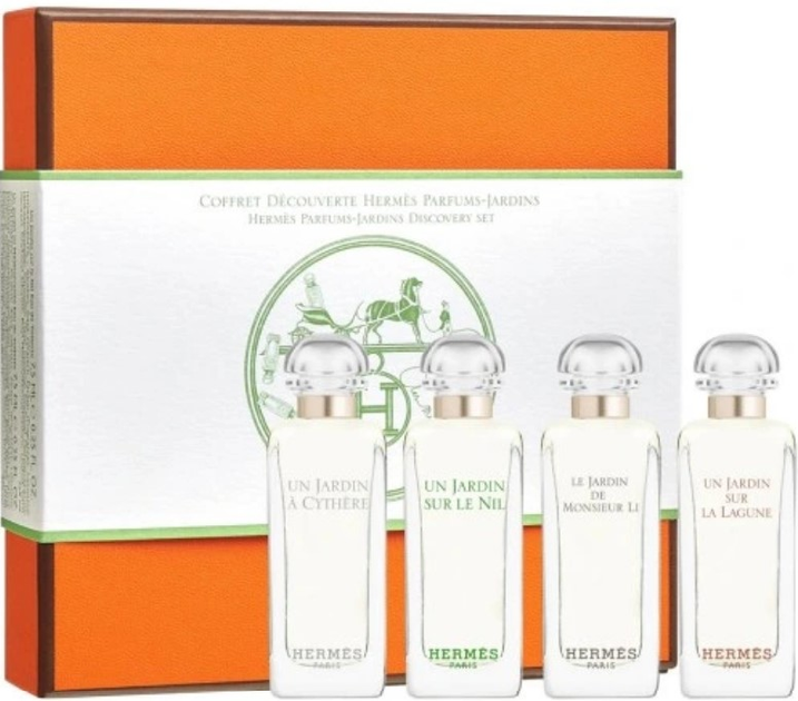 Zestaw prezentowy unisex Hermes Jardin Collection Woda toaletowa Sur Le Nil 7.5 ml + De Monsieur Li Edt 7.5 ml + Sur La Lagune 7.5 ml + Sur A Cythere 7.5 ml (3346130417354) - obraz 1