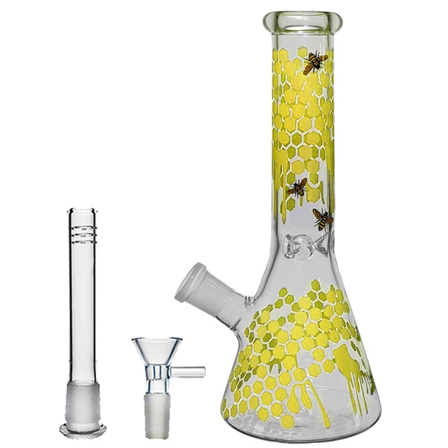 Бонг Стеклянный С Айс Системой "Honeycomb Bong Yellow" - изображение 2