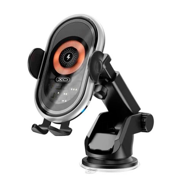 Холдер XO WX038 transparent car wireless charging 15W holder Black - Фото 1 Холдер XO WX038 transparent car wireless charging 15W holder Black - изображение 1
