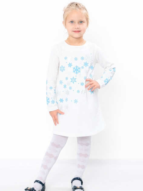 Акція на Дитяча тепла сукня для дівчинки Носи своє 6004 104 см Молочна (сніжинки) (p-4393-143167) від Rozetka