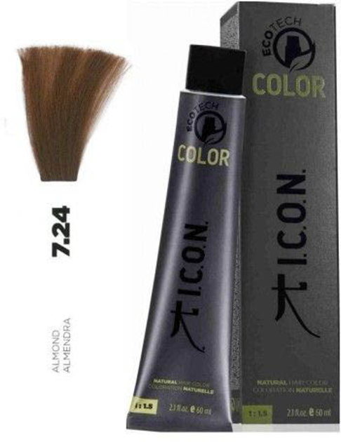 Krem farba do włosów Icon Ecotech Color Natural 7.24 Almond 60 ml (8436533671462) - obraz 2