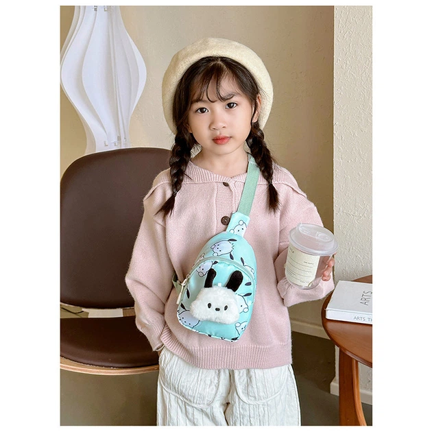 Детская сумка Lesko TD-34 Kuromi Turquoise с аниме через плечо на одно отделение с ремешком 10шт - Фото 5 Детская сумка Lesko TD-34 Kuromi Turquoise с аниме через плечо на одно отделение с ремешком 10шт - изображение 5
