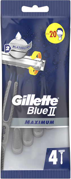 Одноразові станки для гоління (Бритви) чоловічі Gillette Blue 2 Max 4 шт (8700216174466) - зображення 2